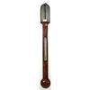Image 1 : Victorian rosewood stick barometer with silver thermometer, silvered sliding scale with bevelled gla
