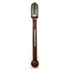 Image 1 : Victorian rosewood stick barometer with silver thermometer, silvered sliding scale with bevelled gla