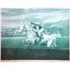 Image 1 : Gilt framed Limited Edition print Grey Day Cheltenham Gold Cup 1989 by Paul Hart numbered 681/2500, 