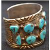 Image 2 : NAVAJO SILVER AND GOLD CUFF BY P. JAMEZ
