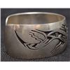 Image 2 : HOPI SILVER BRACELET SIGNED WITH HALLMARK