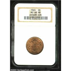 1865 2C MS66 Red and Brown NGC.