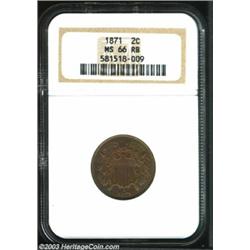 1871 2C MS66 Red and Brown NGC.
