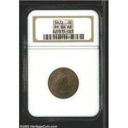 1872 2C PR64 Red and Brown NGC.