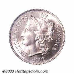 1880 3CN MS67 PCGS.
