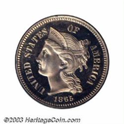 1865 3CN PR66 PCGS.