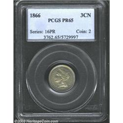 1866 3CN PR65 PCGS.