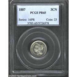1887 3CN PR65 PCGS.