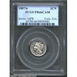 1887/6 3CN PR66 Cameo PCGS.