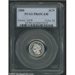 1888 3CN PR65 Cameo PCGS.