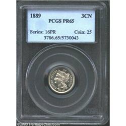 1889 3CN PR65 PCGS.
