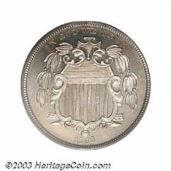 1866 5C Rays PR65 Cameo PCGS.