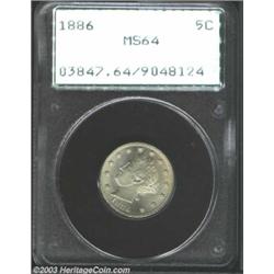 1886 5C MS64 PCGS.