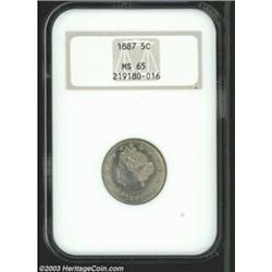 1887 5C MS65 NGC.