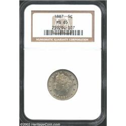 1887 5C MS65 NGC.