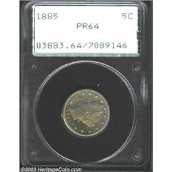 1885 5C PR64 PCGS.