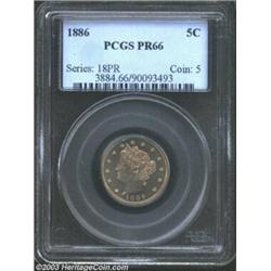1886 5C PR66 PCGS.