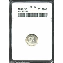 1837 H10C Large Date (Curl Top 1) MS62 ANACS.