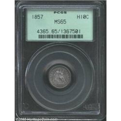 1857 H10C MS65 PCGS.