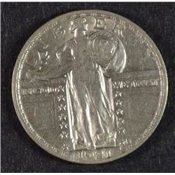 1921 STANDING LIBERTY QUARTER, AU/BU