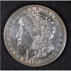 1878 8TF MORGAN SILVER DOLLAR, AU/BU