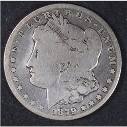 1879-CC MORGAN SILVER DOLLAR, VG  KEY DATE