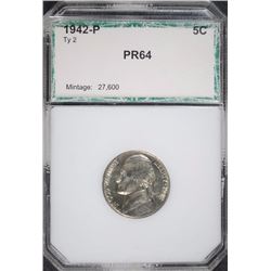 1942-P SILVER JEFFERSON NICKEL, PCI GEM PROOF  PCI GRADED