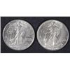 Image 1 : 2 1943 WALKING LIBERTY HALVES BU