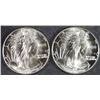 Image 1 : ( 2 )  GEM BU 1987 AMERICAN SILVER EAGLES  BETTER EARLY DATE