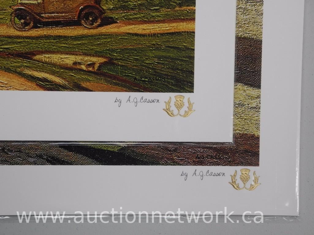3x A J Casson 1898 1992 Litho Lake Autumn Appraised 650 00 Original Signature 11x13 And 2 Gi