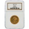Image 1 : 1893 $10 Liberty Head Eagle Gold Coin NGC Graded MS62
