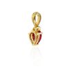 Image 2 : 10KT Yellow Gold 0.35ct Ruby and Diamond Pendant