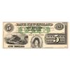 Image 1 : 1800's $5 The Bank of New England Goodspeed's Note