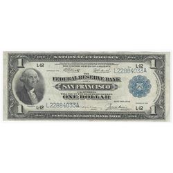 1918 $1 National Currency Federal Reserve Bank of San Francisco Note