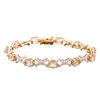 Image 1 : 14KT Rose Gold 7.80ctw Morganite and Diamond Bracelet