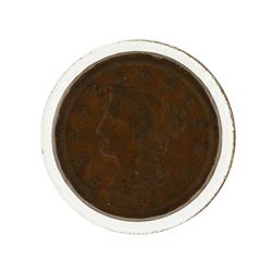 1853 Large Cent Braided Hair Coin