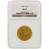 Image 1 : 1901 $10 Liberty Head Eagle Gold Coin NGC MS63