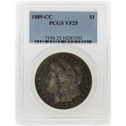 1889-CC $1 Morgan Silver Dollar PCGS Graded VF25