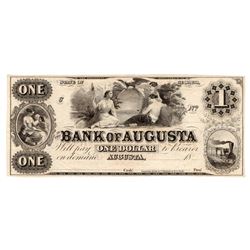 1800s $1 Bank of Augusta Georgia Obsolete Bank Note