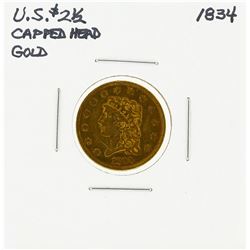 1834 $2 1/2 Capped Head Quarter Eagle Gold Coin