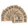 Image 1 : RARE 50 Cents "State of Alabama" Full Cut Sequential Sheet of 15 Notes