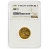 Image 1 : 1991-W $5 Mount Rushmore Gold Coin NGC Graded MS70