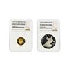 Image 1 : Jackie Robinson 1997-W $5 Gold & 1997-S $1 Silver Coin Set NGC PF69 Ultra Cameo