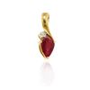 Image 1 : 10KT Yellow Gold 0.35ct Ruby and Diamond Pendant
