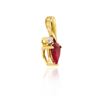 Image 2 : 10KT Yellow Gold 0.35ct Ruby and Diamond Pendant