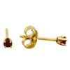 Image 2 : 14KT Yellow Gold Ruby Stud Earrings