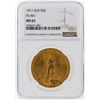 Image 1 : 1911 D/D $20 St. Gaudens Gold Coin NGC Graded MS62