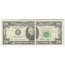 1985 $20 Federal Reserve Note Large Gutterfold ERROR