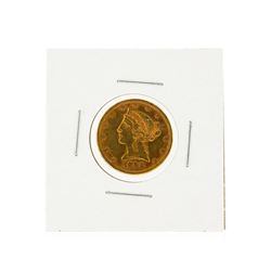1896 $5 Liberty Head Half Eagle Gold Coin