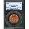 Image 1 : 1853 1C MS64 Red PCGS.